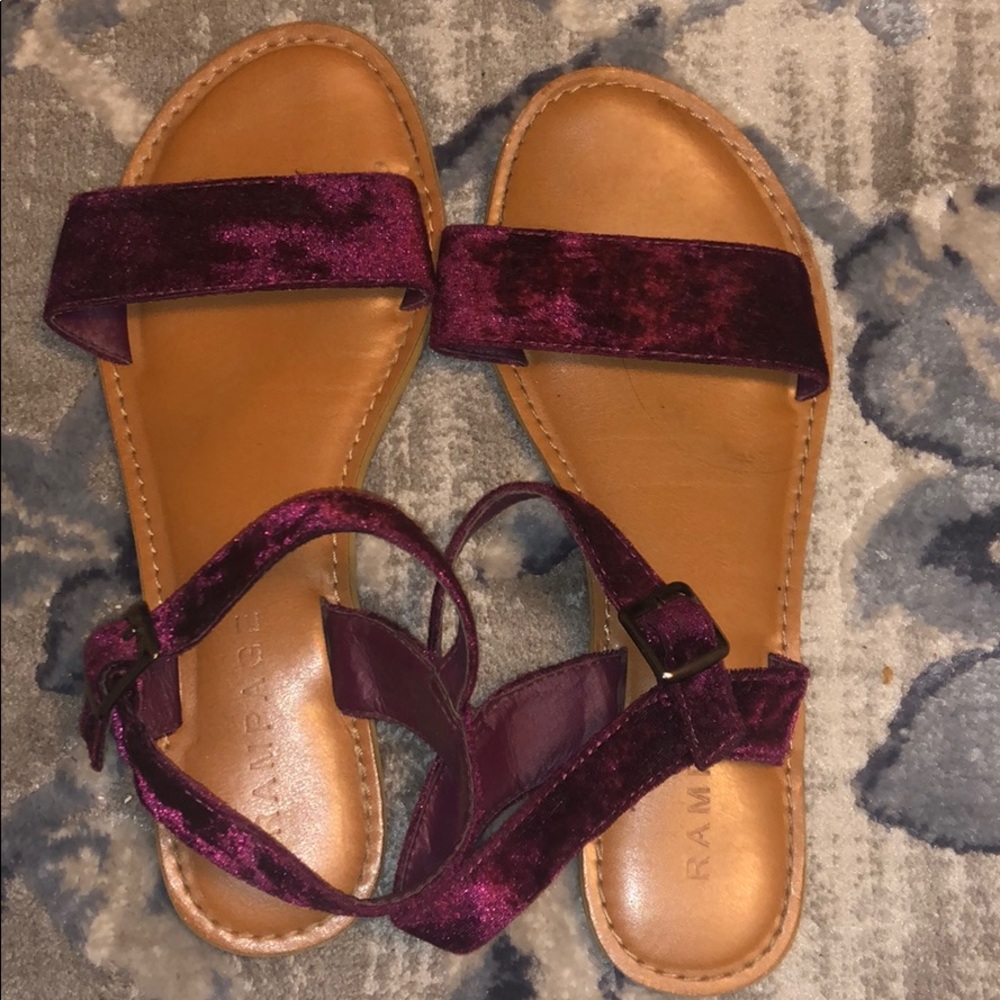 velvet sandals